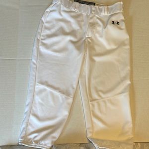 Under Armour men’s Small white shirt baseball pants